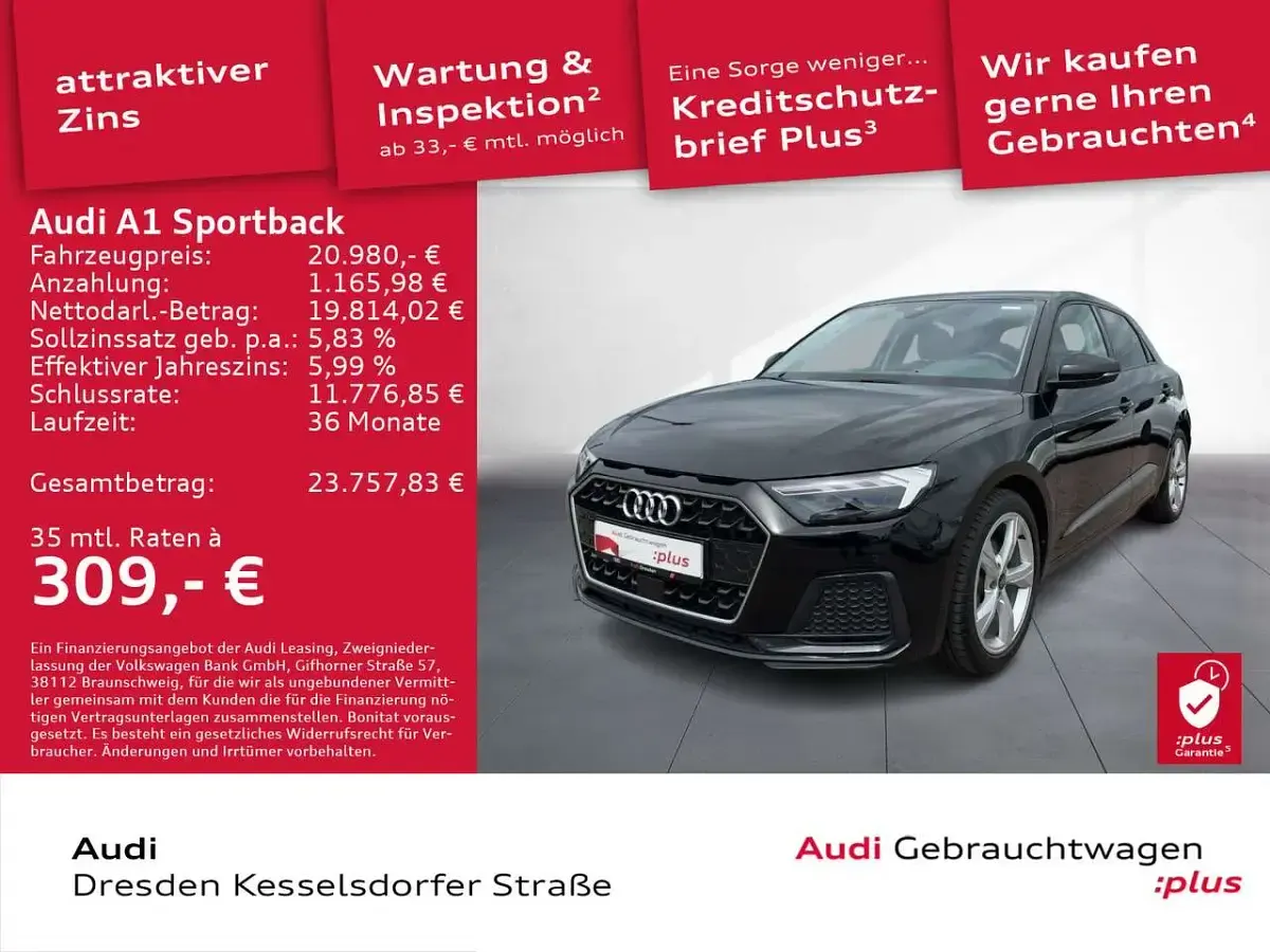 Gebraucht Audi A1 Advanced 150 PS (110 kW) 2022 Mythosschwarz metallic SUV