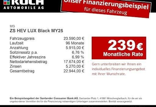 Gebraucht MG ZS 197 PS (144 kW) 2025 Schwarz Limousine