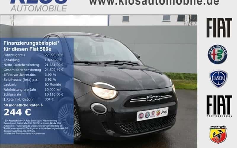 Schwarz Gebraucht 2022 Fiat 500e Icon Limousine | 22.990 € - Bild 1/4