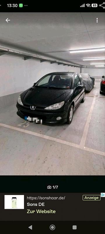 Gebraucht Peugeot 206 75 PS (55 kW) 2003 Schwarz Kleinwagen