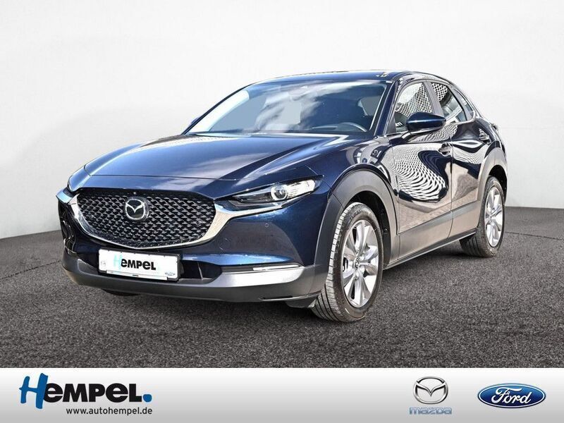 Blau / deep crystal blue (metallic) Gebraucht 2023 Mazda CX-30 Selection SUV | 27.290 € (Fairer Preis) - Bild 1/4