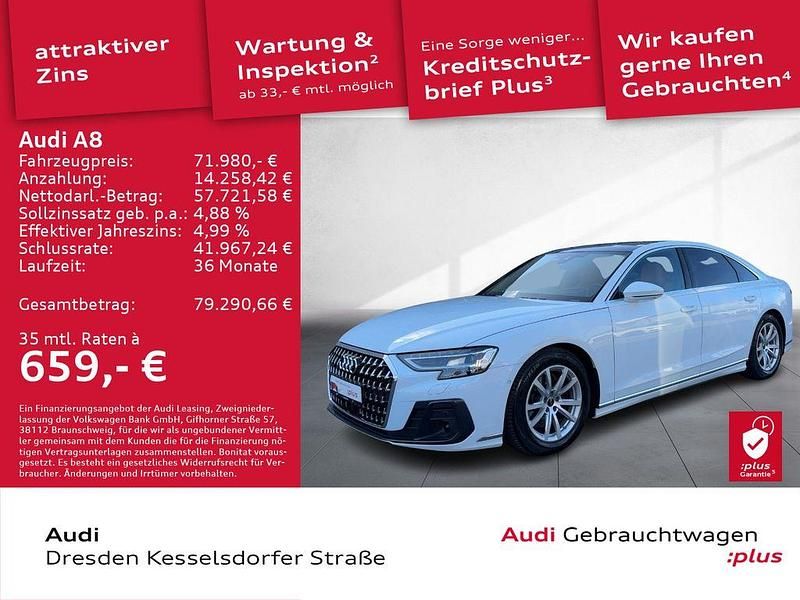 Gebraucht Audi A8 Ambiente 286 PS (210 kW) 2023 Gletscherweiß metallic Limousine