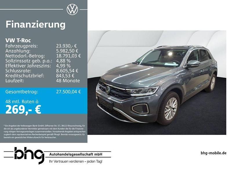 Grau Gebraucht 2025 VW T-Roc Life SUV | 23.930 € (Fairer Preis) - Bild 1/3