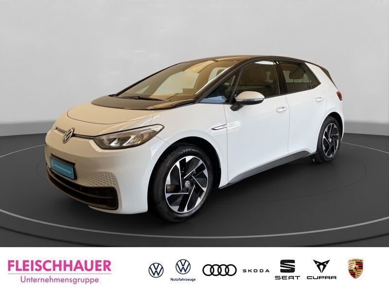 Weiss Gebraucht 2021 VW ID.3 Life Kleinwagen | 21.790 € (Fairer Preis) - Bild 1/4