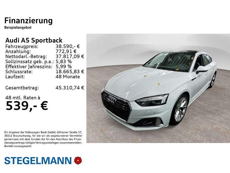 Gebraucht Audi A5 Sportback Advanced Plus 286 PS (210 kW) 2022 Weiß Kleinwagen