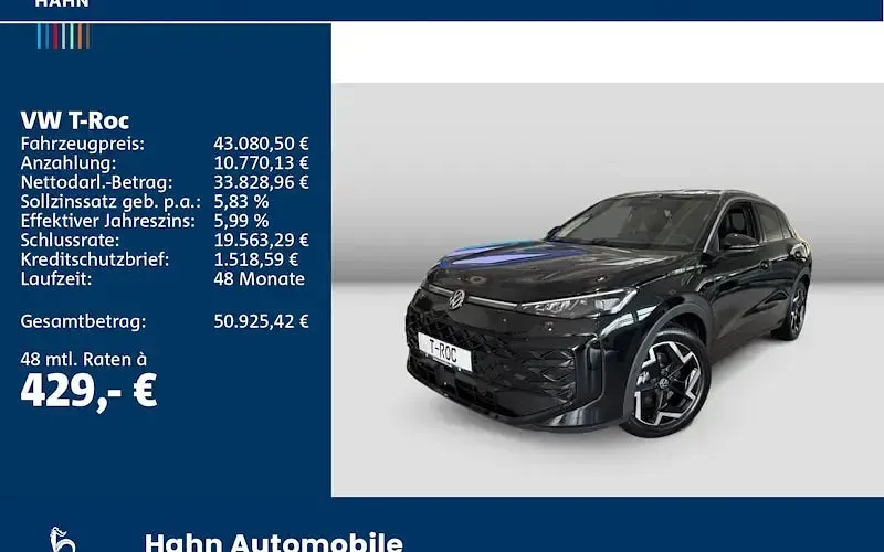 Neu VW T-Roc R-line 150 PS (110 kW) 2026 Schwarz SUV