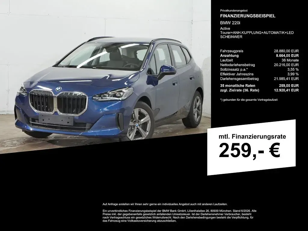 Gebraucht BMW 220 170 PS (125 kW) 2025 Phytonicblau metallic Kombi