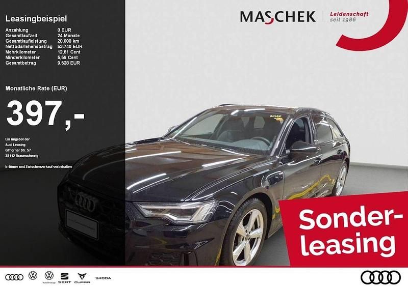 Mythosschwarz metallic Gebraucht 2025 Audi A6 S-Line Kombi | 52.240 € (Fairer Preis) - Bild 1/4