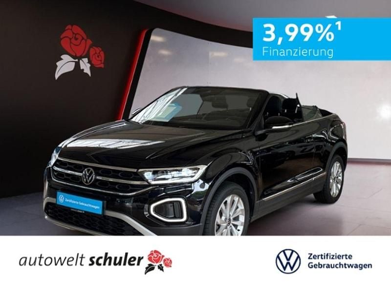 Deep black perleffekt (metallic) Gebraucht 2024 VW T-Roc Cabriolet Style Cabrio | 28.889 € (Fairer Preis) - Bild 1/4