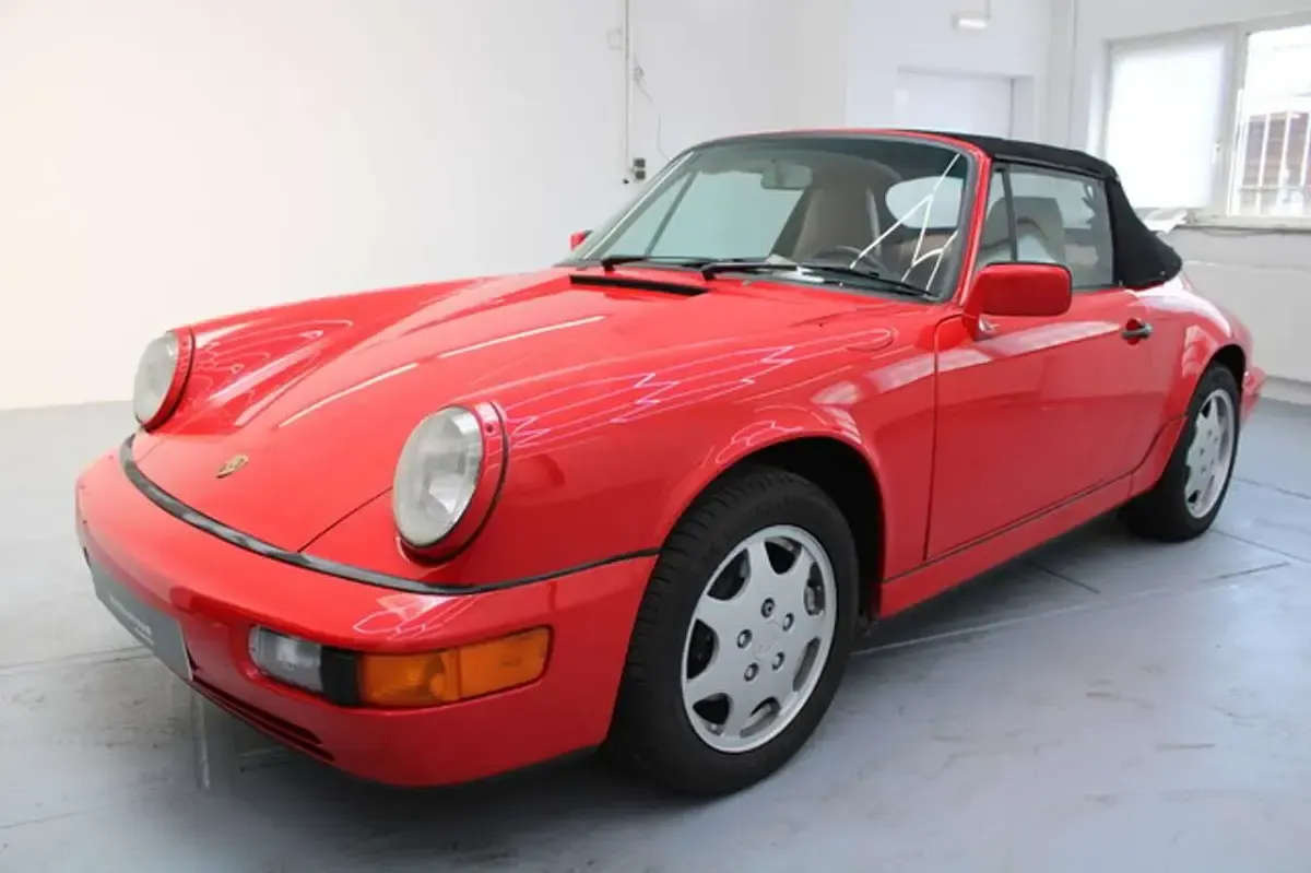 Gebraucht Porsche 911 Carrera 4 Cabriolet 250 PS (183 kW) 1991 Rot Cabrio
