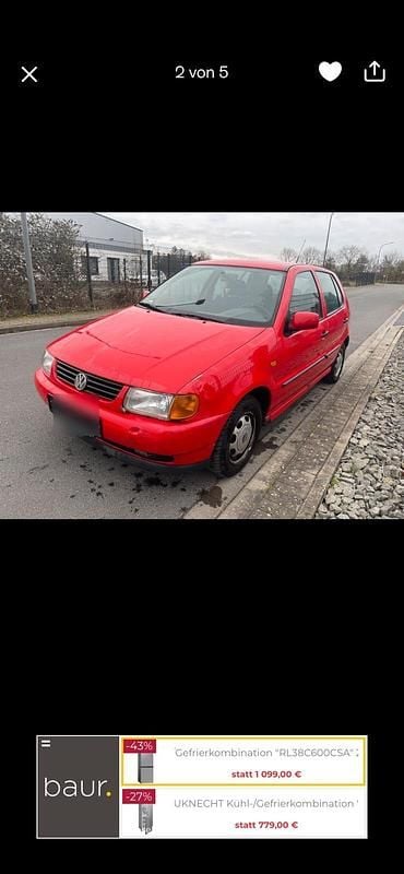 Gebraucht VW Polo 50 PS (36 kW) 1998 Rot Kleinwagen