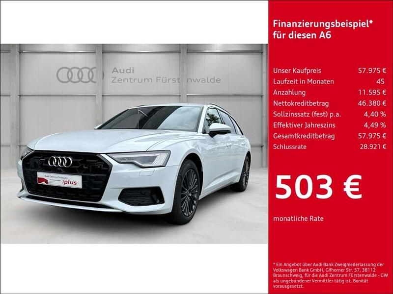 Weiss Gebraucht 2024 Audi A6 Advanced Kombi | 57.975 € (Teuer) - Bild 1/4