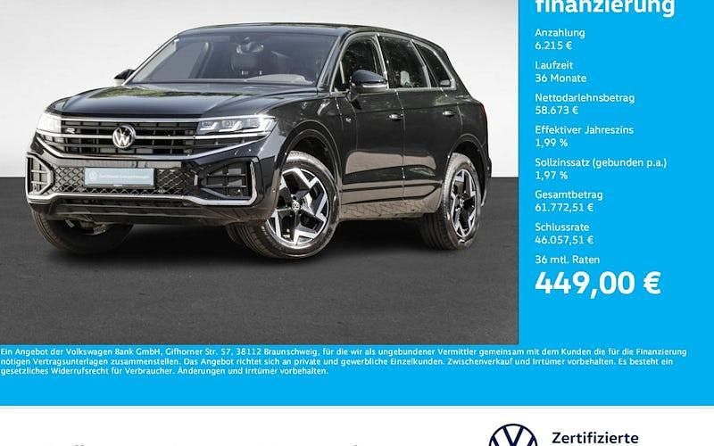 Grenadillschwarz metallic Gebraucht 2024 VW Touareg R-line SUV | 64.888 € (Superpreis) - Bild 1/4