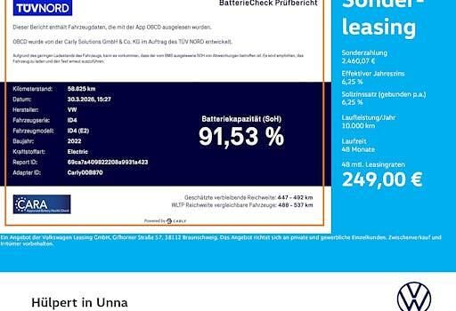 Gebraucht VW ID.4 Pro Performance 150 kW (204 PS) 2021 Gletscherweiß metallic SUV