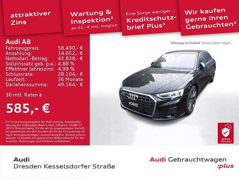 Mythosschwarz metallic Gebraucht 2022 Audi A8 Ambiente Limousine | 58.490 € (Teuer) - Bild 1/4