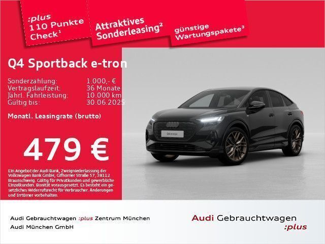 Schwarz Gebraucht 2024 Audi Q4 Sportback e-tron S-Line SUV | 52.809 € (Guter Preis) - Bild 1/2