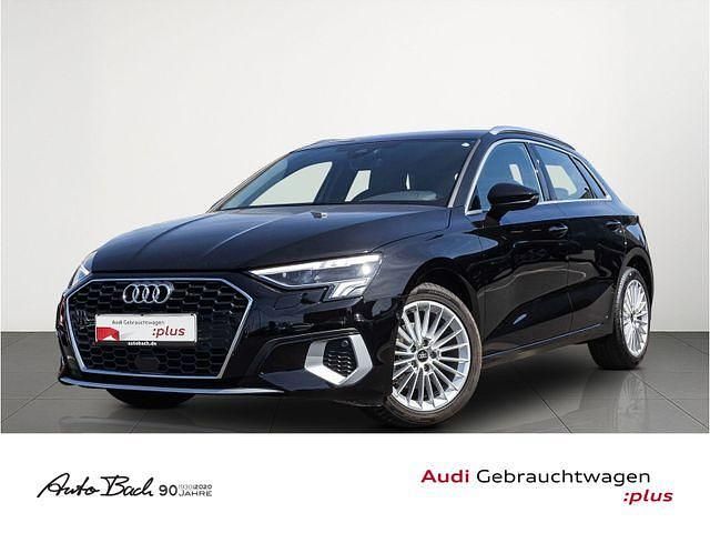 Schwarz (brillantschwarz) Gebraucht 2023 Audi A3 Sportback Advanced Limousine | 22.770 € (Guter Preis) - Bild 1/4
