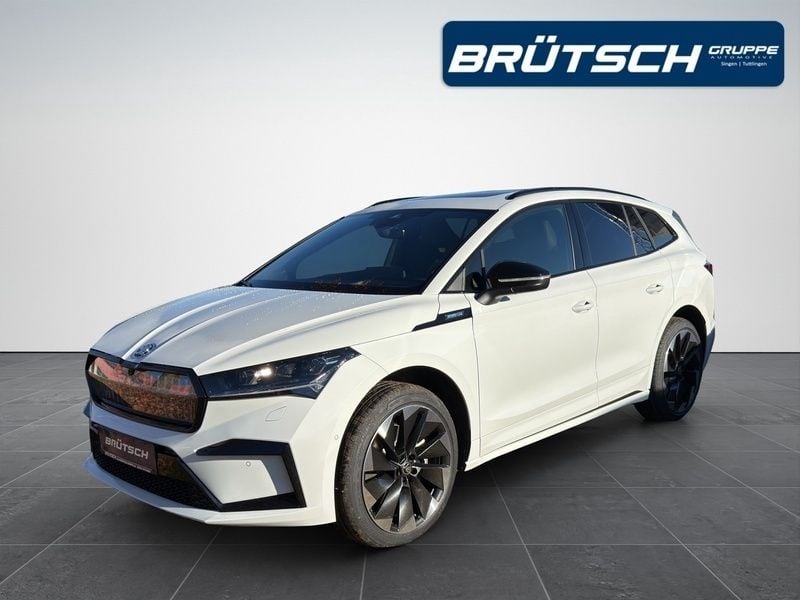 Moonweiß perleffekt metallic Neu 2025 Skoda Enyaq iV SportLine SUV | 50.990 € (Fairer Preis) - Bild 1/4