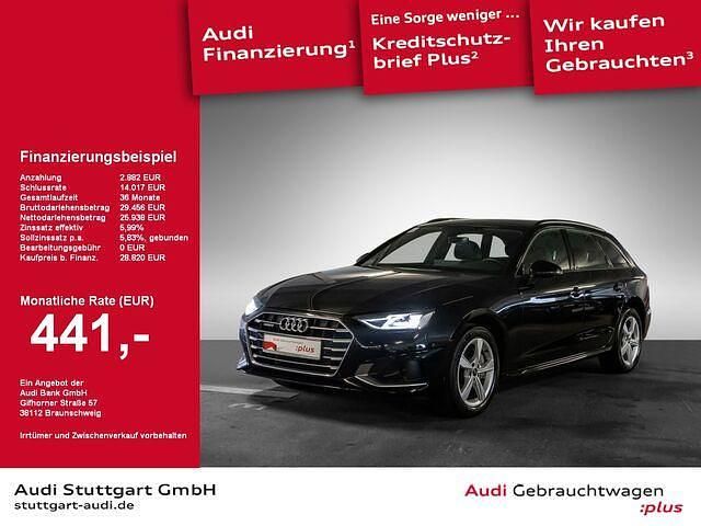 Brillantschwarz Gebraucht 2021 Audi A4 Advanced Kombi | 28.820 € (Teuer) - Bild 1/1