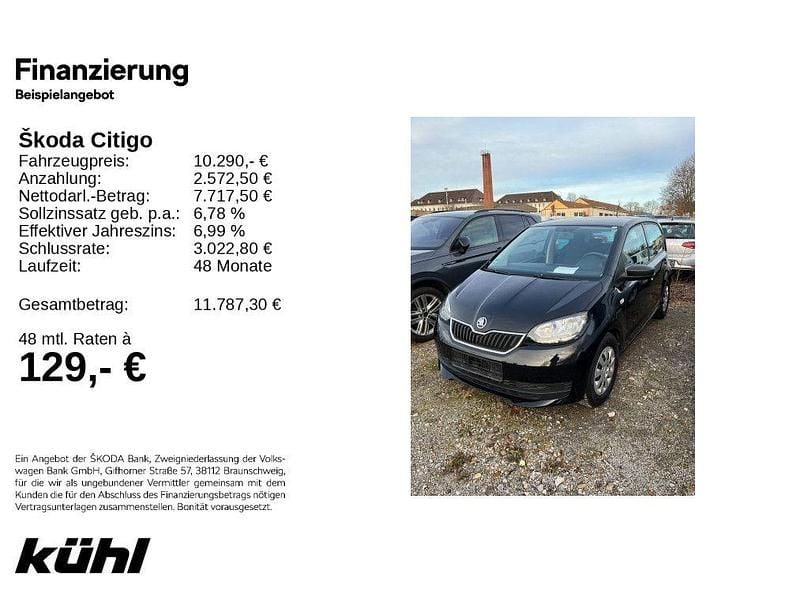 Schwarz Gebraucht 2019 Skoda Citigo Active Kleinwagen | 9.990 € (Etwas zu teuer) - Bild 1/2
