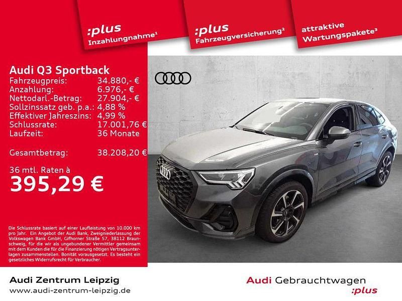 Daytonagrau perleffekt Gebraucht 2021 Audi Q3 Sportback Ambiente SUV | 34.880 € (Fairer Preis) - Bild 1/3