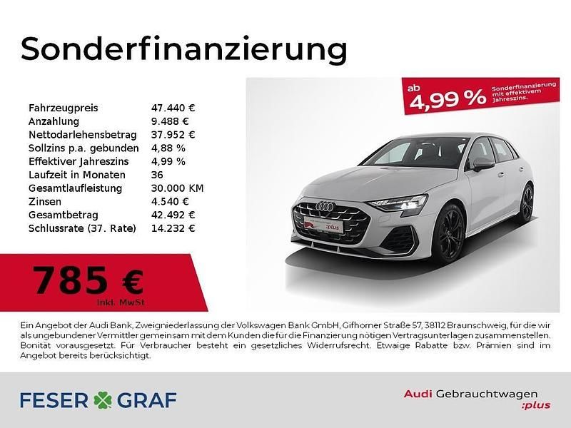 Gletscherweiß Gebraucht 2025 Audi S3 Ambiente Limousine | 47.440 € (Guter Preis) - Bild 1/4