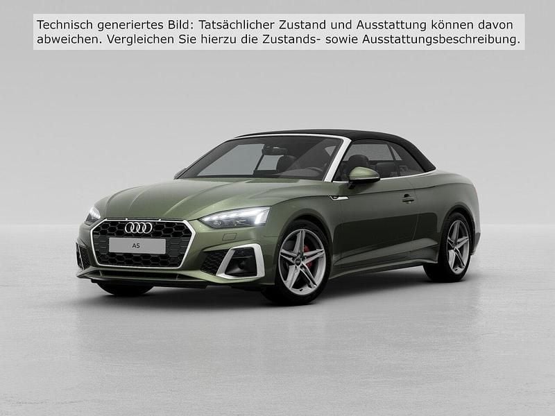 Distriktgrün metallic verdeck schwarz (metallic) Gebraucht 2024 Audi A5 Ambiente Coupé | 54.690 € (Superpreis) - Bild 1/4
