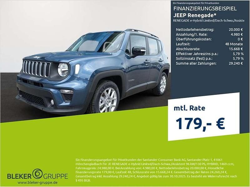 Blueshade/dach schw Gebraucht 2024 Jeep Renegade Limited SUV | 24.580 € (Guter Preis) - Bild 1/3