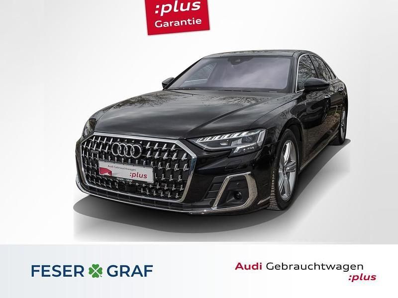 Mythosschwarz metallic Gebraucht 2024 Audi A8 Ambiente Limousine | 64.990 € (Guter Preis) - Bild 1/4