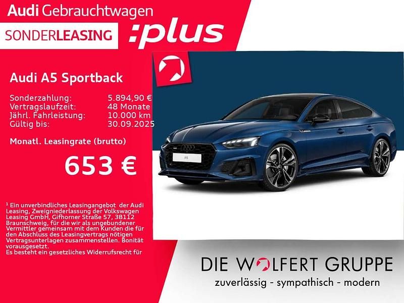 Ascariblau metallic Gebraucht 2024 Audi A5 Business Coupé | 58.949 € - Bild 1/4