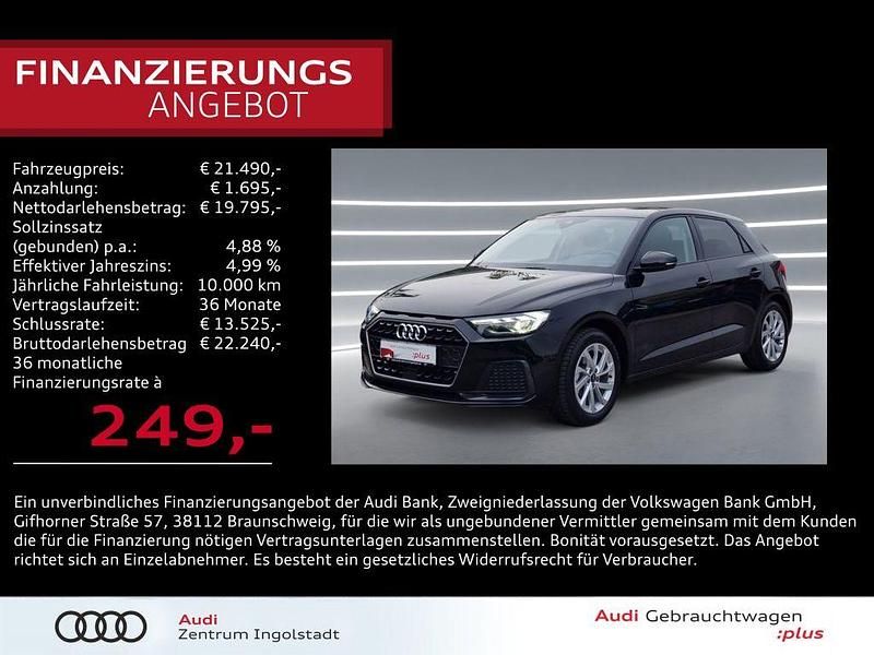 Schwarz metallic Gebraucht 2024 Audi A1 Sportback Advanced Plus Kleinwagen | 21.490 € (Fairer Preis) - Bild 1/3