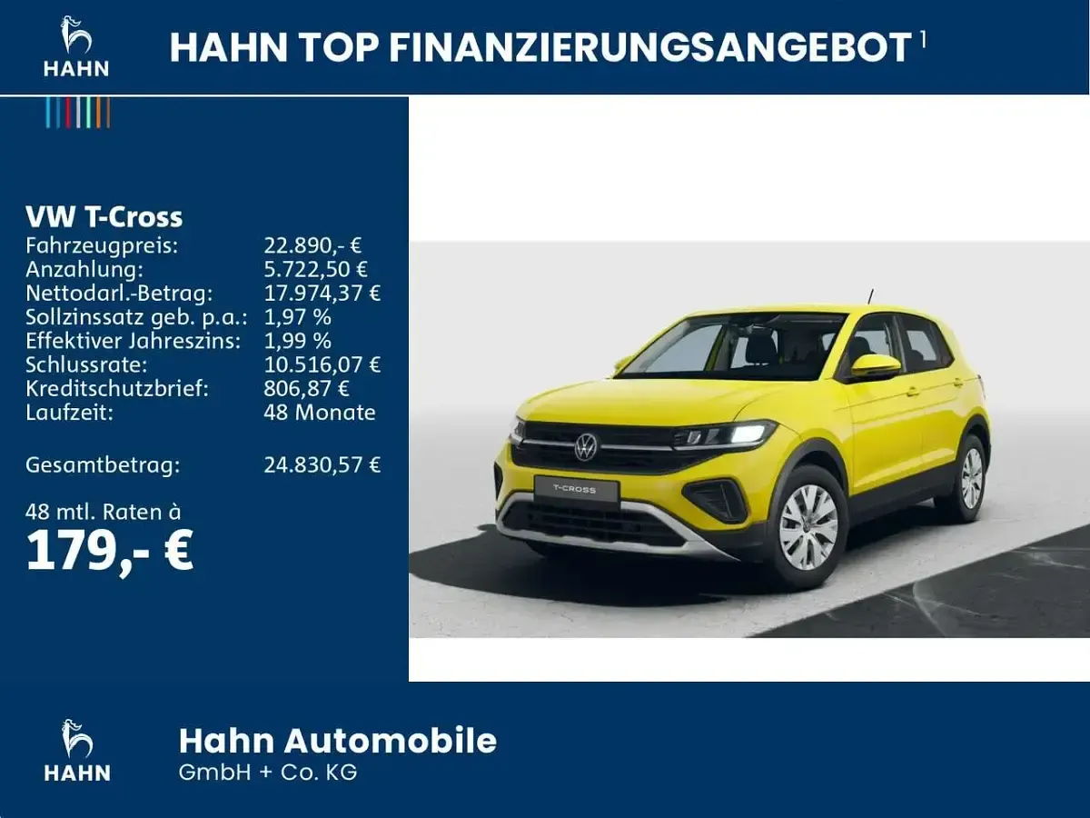 Neu VW T-Cross Trendline 95 PS (69 kW) 2026 Grape yellow SUV