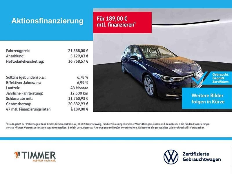 Gebraucht VW Golf VIII Style 150 PS (110 kW) 2022 Blau Limousine