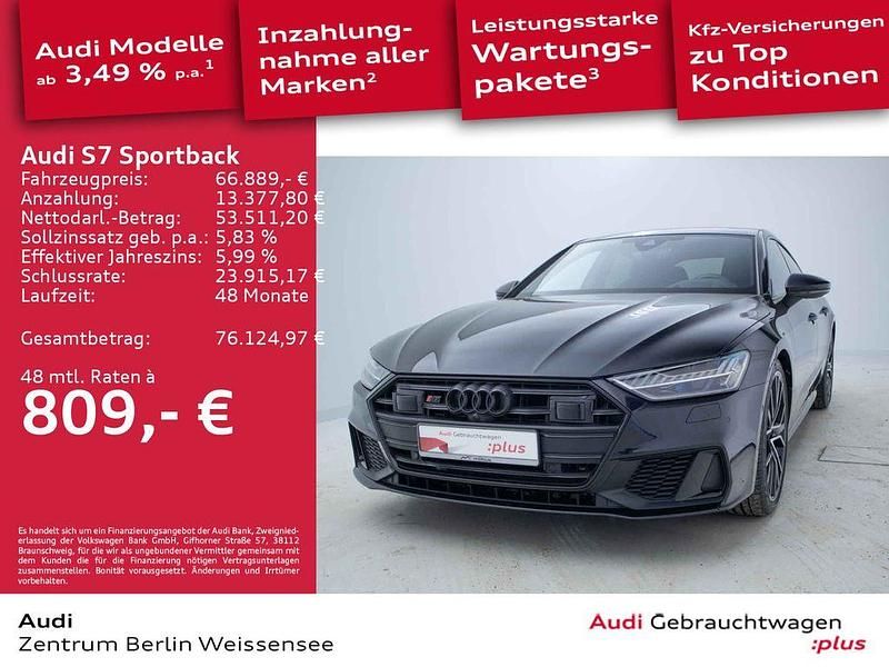 Schwarz Gebraucht 2023 Audi S7 Sportback Sport Kleinwagen | 66.889 € (Fairer Preis) - Bild 1/4
