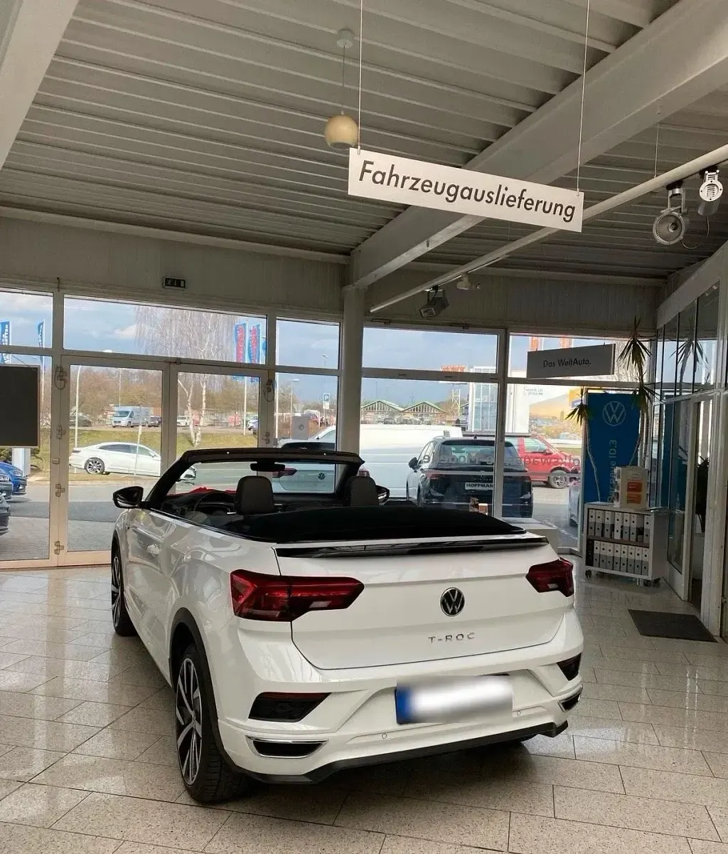 Gebraucht VW T-Roc Cabriolet R-line 150 PS (110 kW) 2021 Weiß Cabrio
