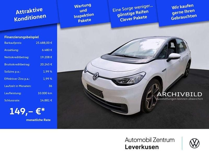 Gletscherweiss Gebraucht 2022 VW ID.3 Pro Kleinwagen | 25.688 € (Fairer Preis) - Bild 1/2