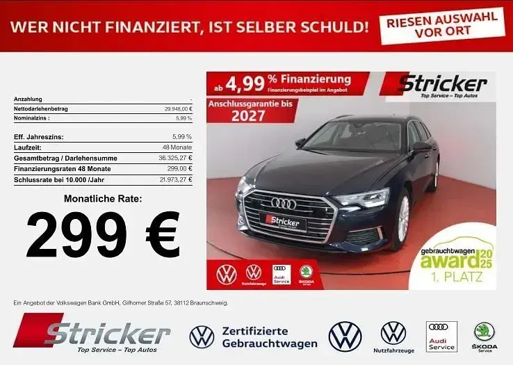 Gebraucht Audi A6 Design 265 PS (194 kW) 2022 Firmamentblau metallic (metallic) Kombi