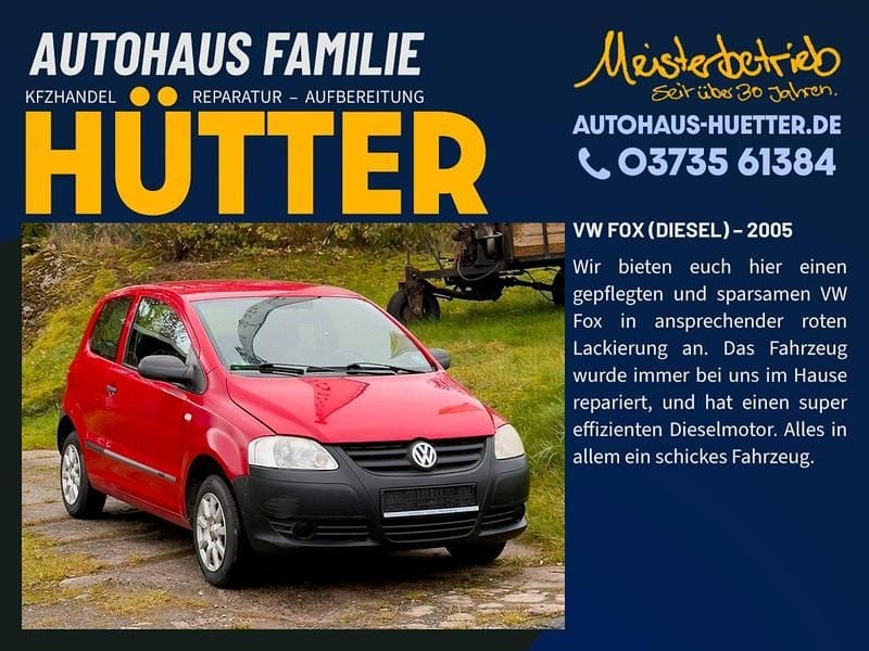 Gebraucht VW Fox 69 PS (50 kW) 2005 Rot Kleinwagen