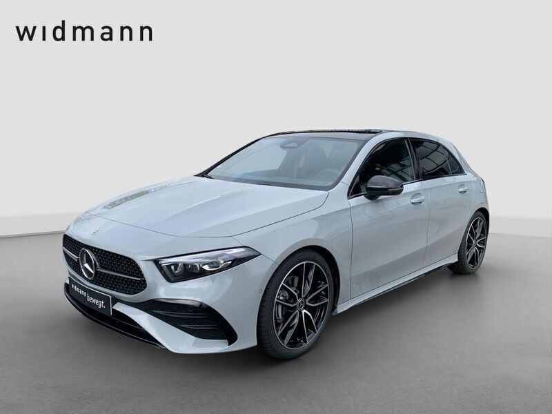 Manufaktur lack manufaktur alpingrau uni Gebraucht 2025 Mercedes A200 AMG Limousine | 42.260 € - Bild 1/4