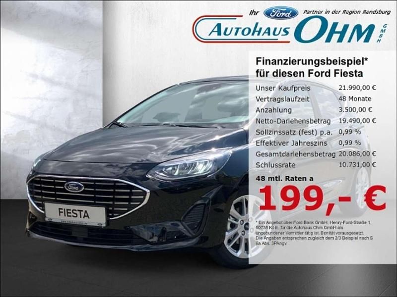 Obsidianschwarz metallic Gebraucht 2023 Ford Fiesta Titanium Kleinwagen | 21.990 € (Teuer) - Bild 1/3