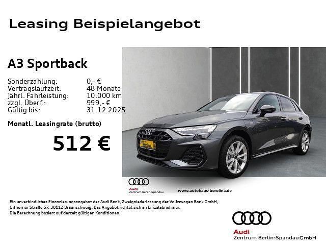Grau Neu 2025 Audi A3 Sportback e-tron S-Line Limousine | 40.888 € (Superpreis) - Bild 1/4