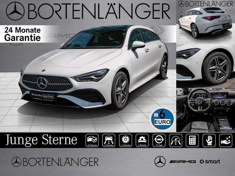 Weiß Gebraucht 2024 Mercedes CLA250e Shooting Brake Advanced Plus Kombi | 39.998 € (Teuer) - Bild 1/4
