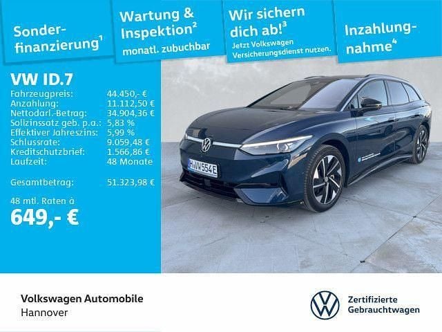 Blau Gebraucht 2025 VW ID.7 Pro Kombi | 44.450 € (Superpreis) - Bild 1/4