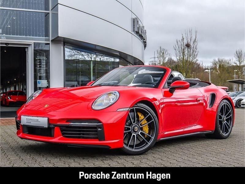 Rot Gebraucht 2020 Porsche 911 Turbo S Cabriolet Cabrio | 199.890 € (Superpreis) - Bild 1/4