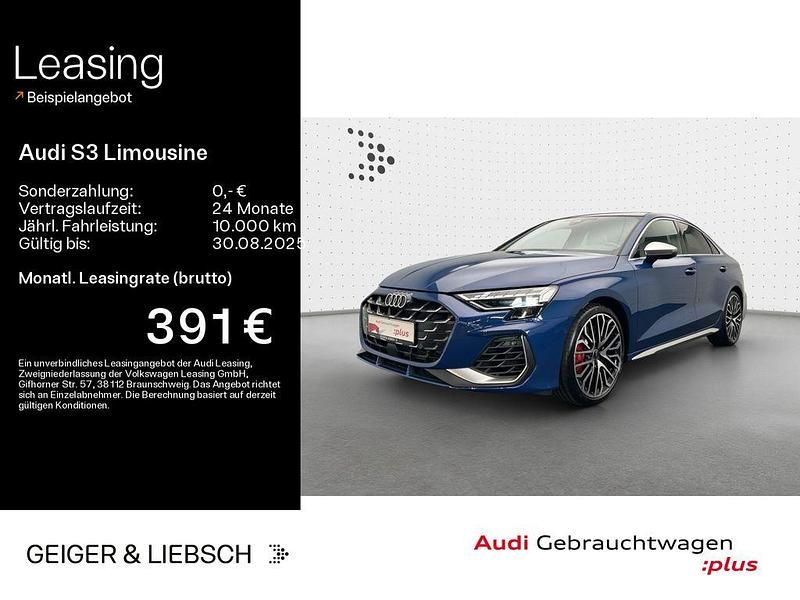 Ascariblau metallic Gebraucht 2024 Audi S3 Ambiente Limousine | 49.999 € (Fairer Preis) - Bild 1/4