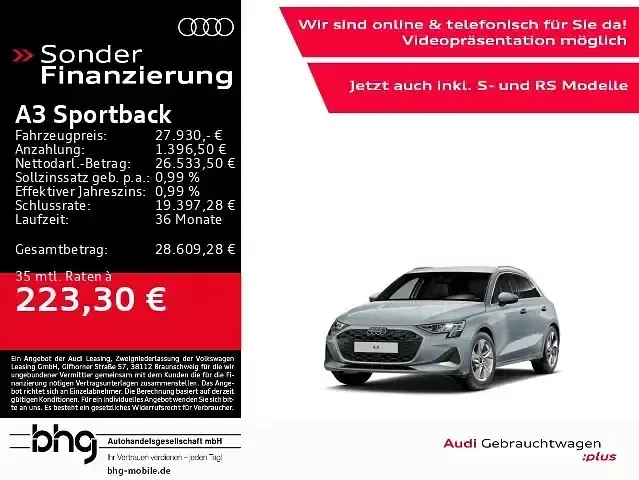 Gebraucht Audi A3 Advanced Plus 150 PS (110 kW) 2025 Limousine