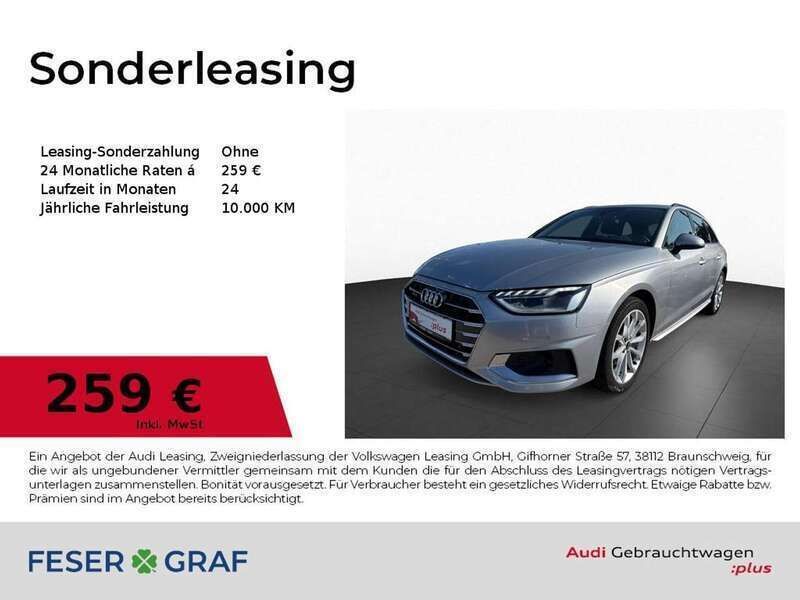 Florettsilber metallic Gebraucht 2024 Audi A4 Advanced Plus Kombi | 37.890 € (Fairer Preis) - Bild 1/4