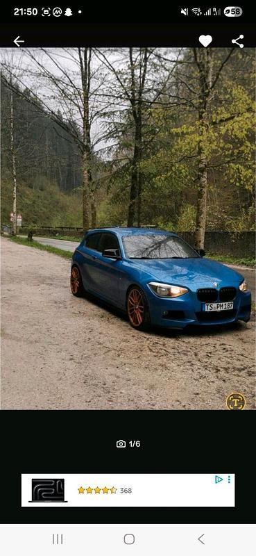 Blau Gebraucht 2012 BMW 114 M Sport Kleinwagen | 7.500 € (Teuer) - Bild 1/4