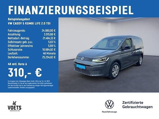 Gebraucht VW Caddy Life 122 PS (89 kW) 2022 Grau Van / Kleinbus