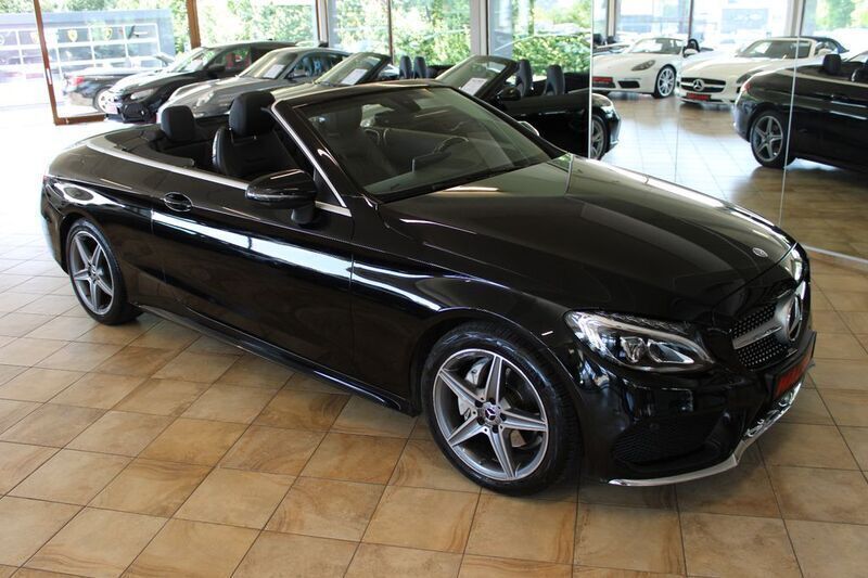Schwarz Gebraucht 2017 Mercedes C180 AMG line Cabrio | 23.800 € (Fairer Preis) - Bild 1/4